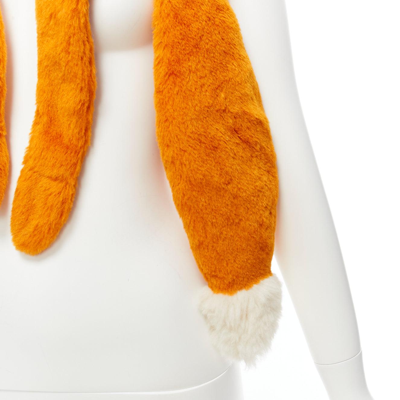 rare VIKA GAZINSKAYA orange alpaca mohair stuffed toy fox scarf For Sale 2