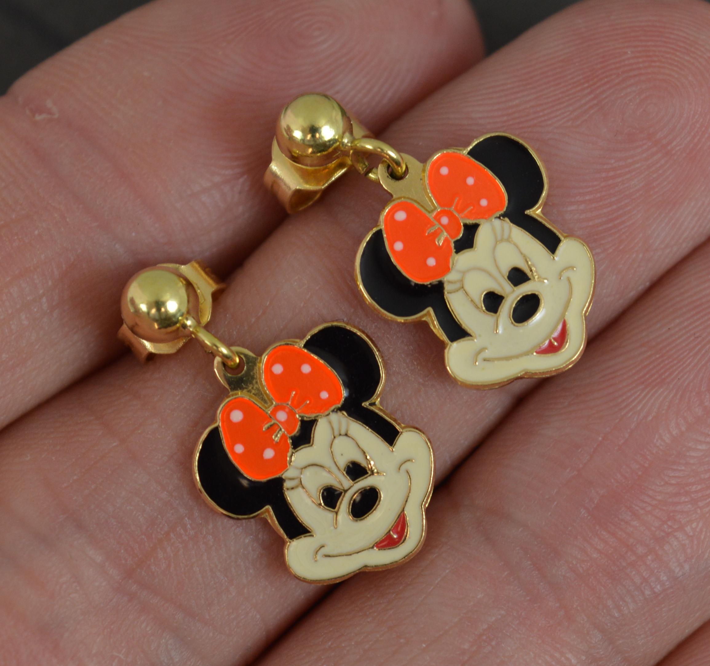 gold disney earrings