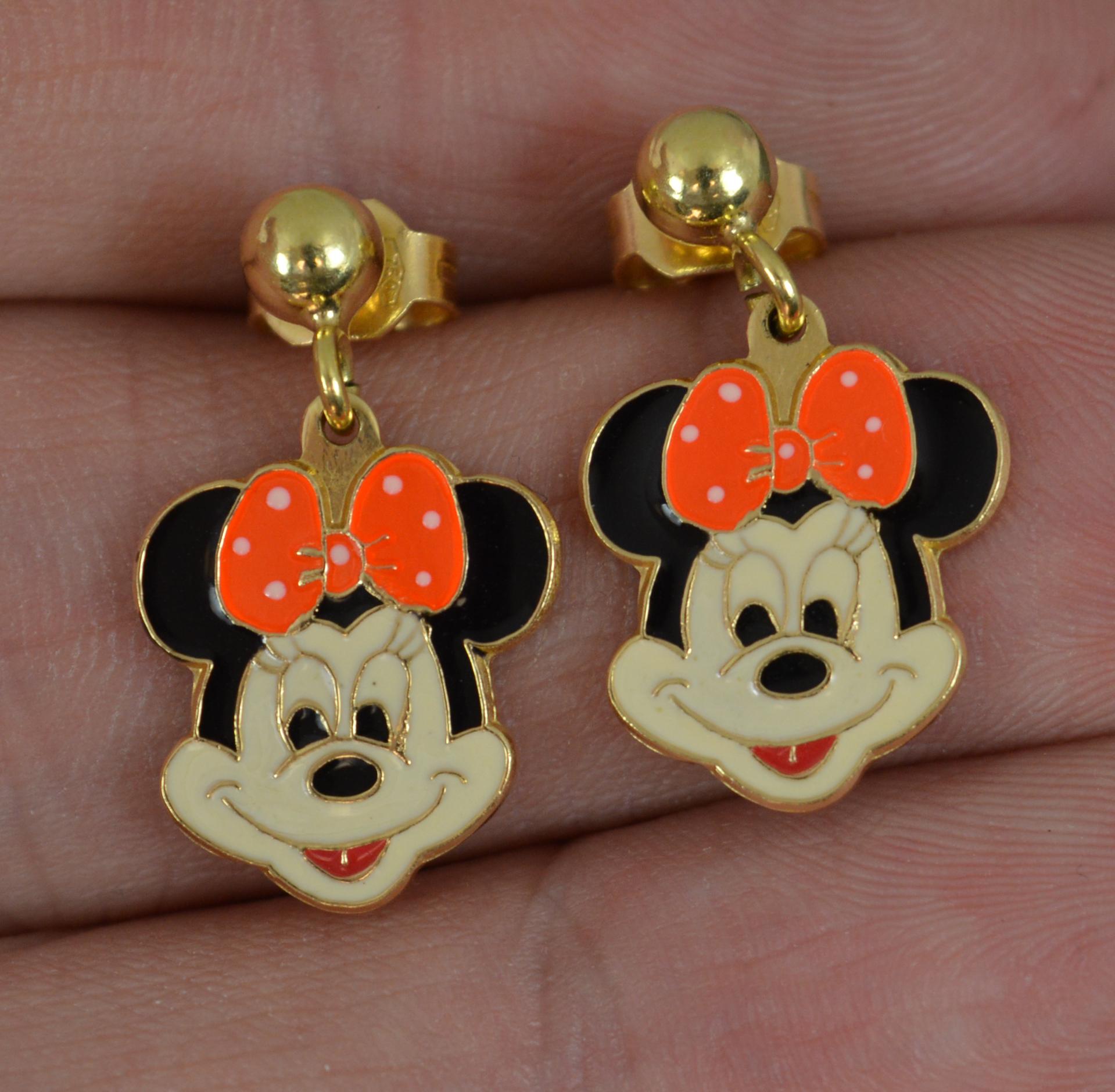 vintage mickey mouse earrings