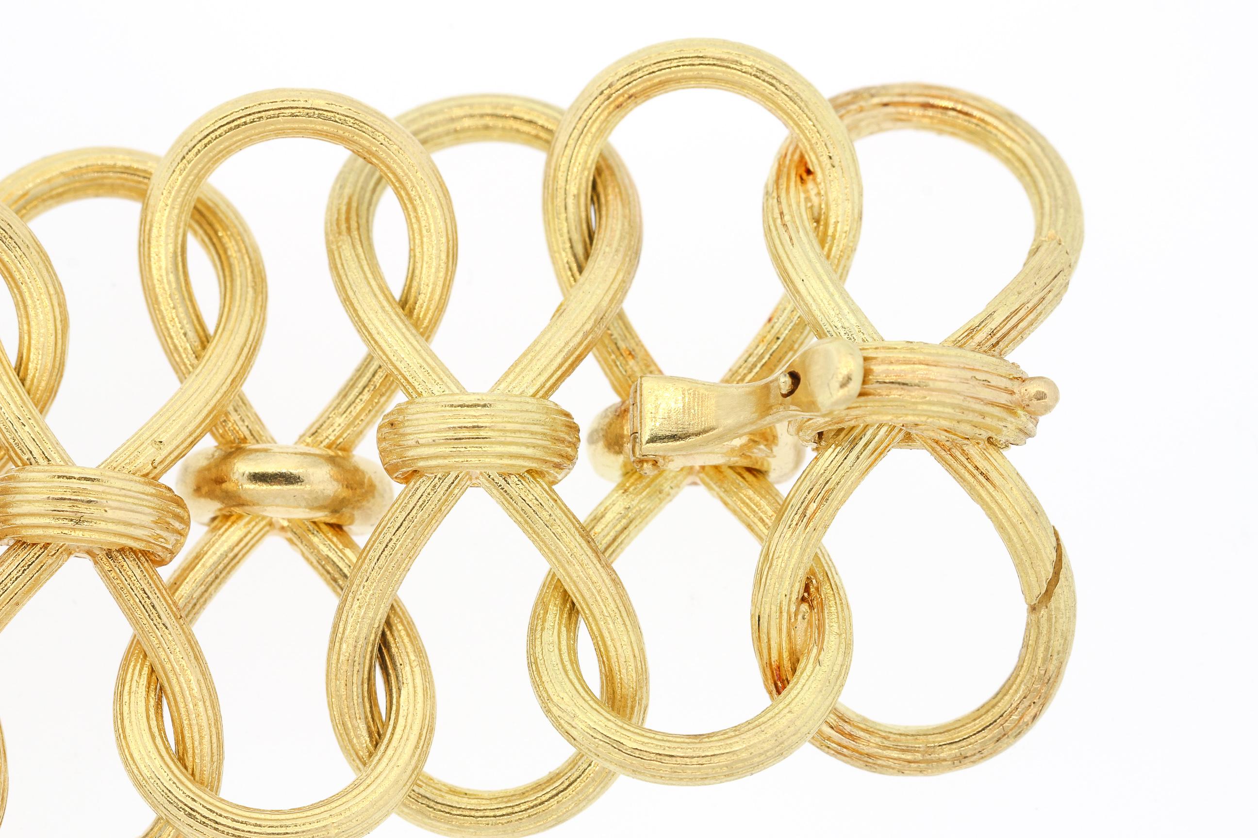 Rare Vintage 18 Karat Gold Open Link Bracelet by Schlumberger for Tiffany & Co. 2