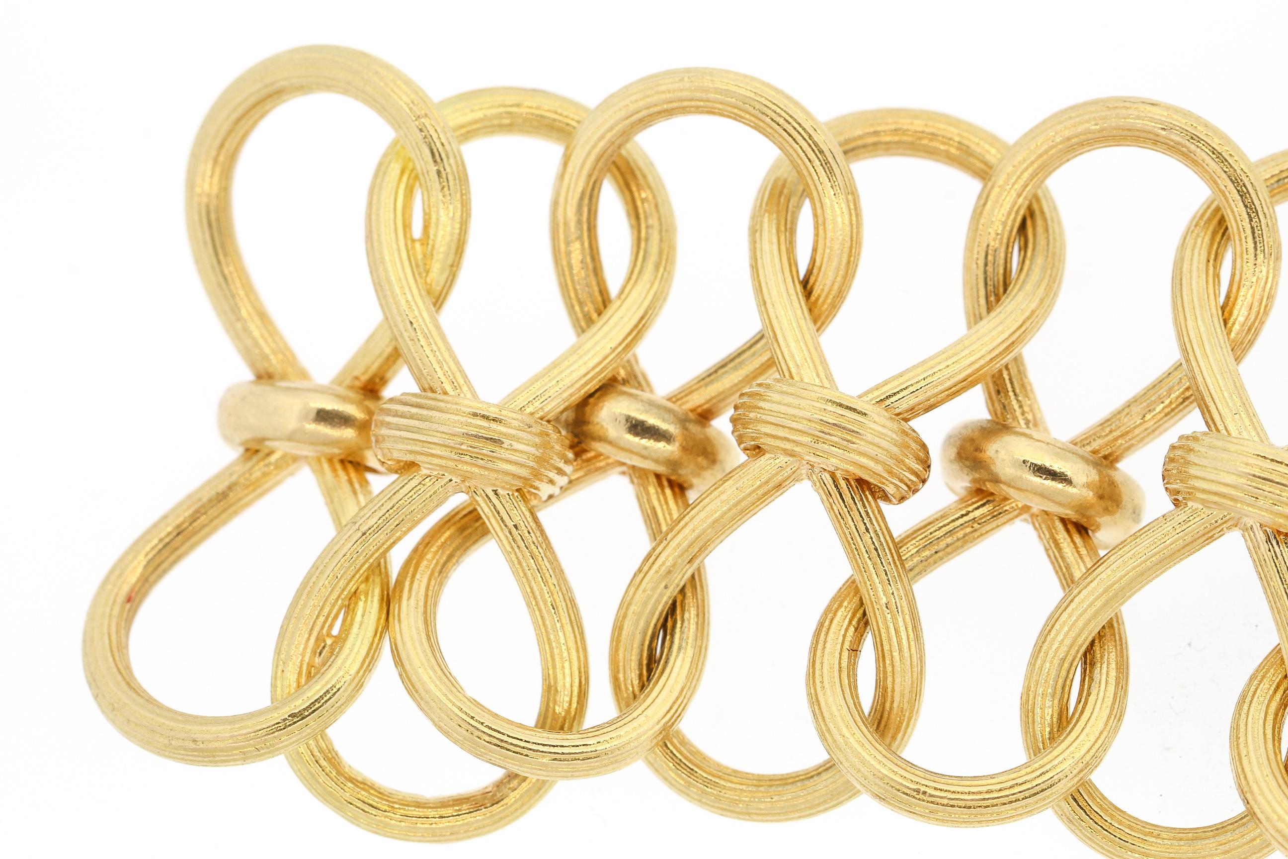 Rare Vintage 18 Karat Gold Open Link Bracelet by Schlumberger for Tiffany & Co. 3