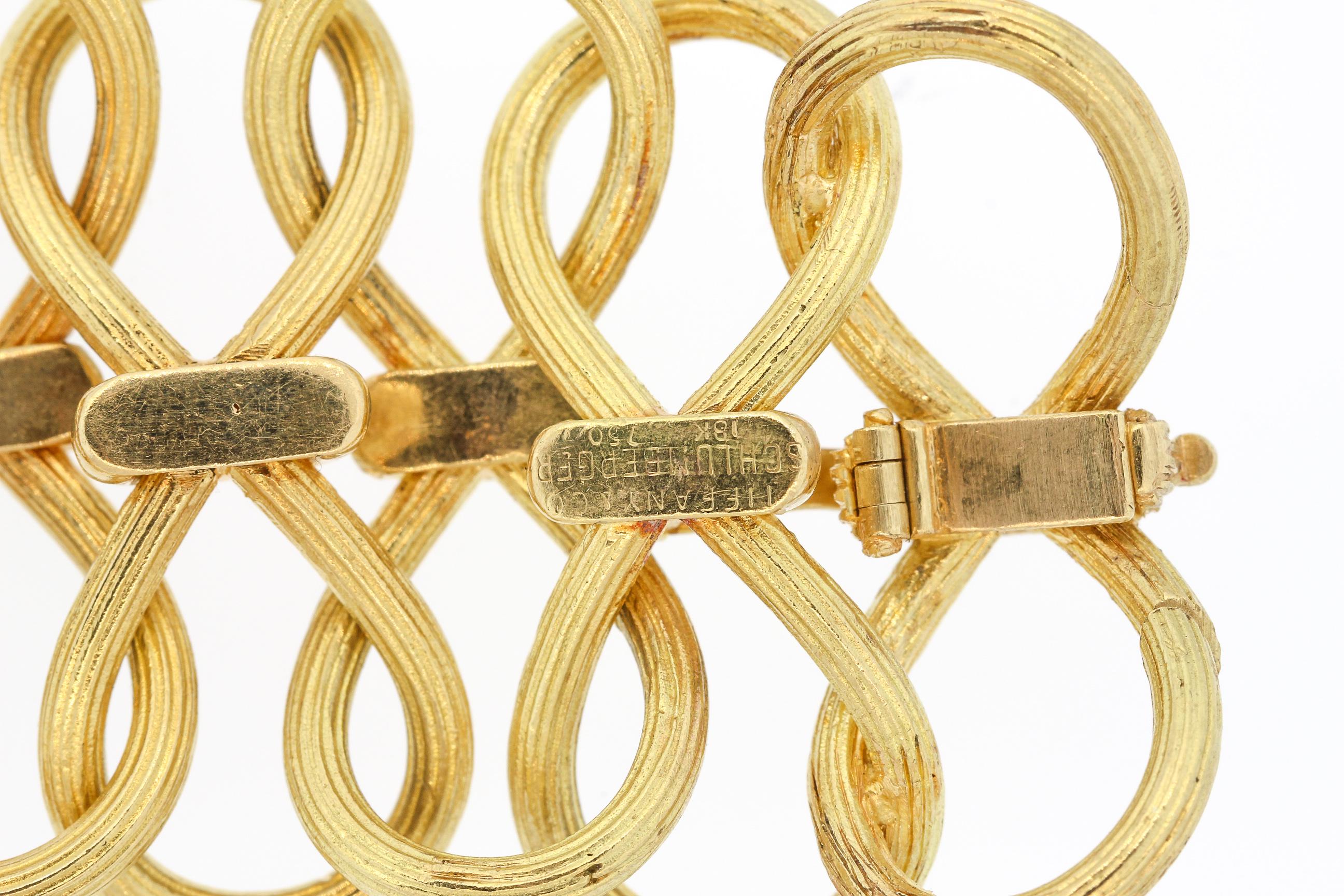 Rare Vintage 18 Karat Gold Open Link Bracelet by Schlumberger for Tiffany & Co. 4