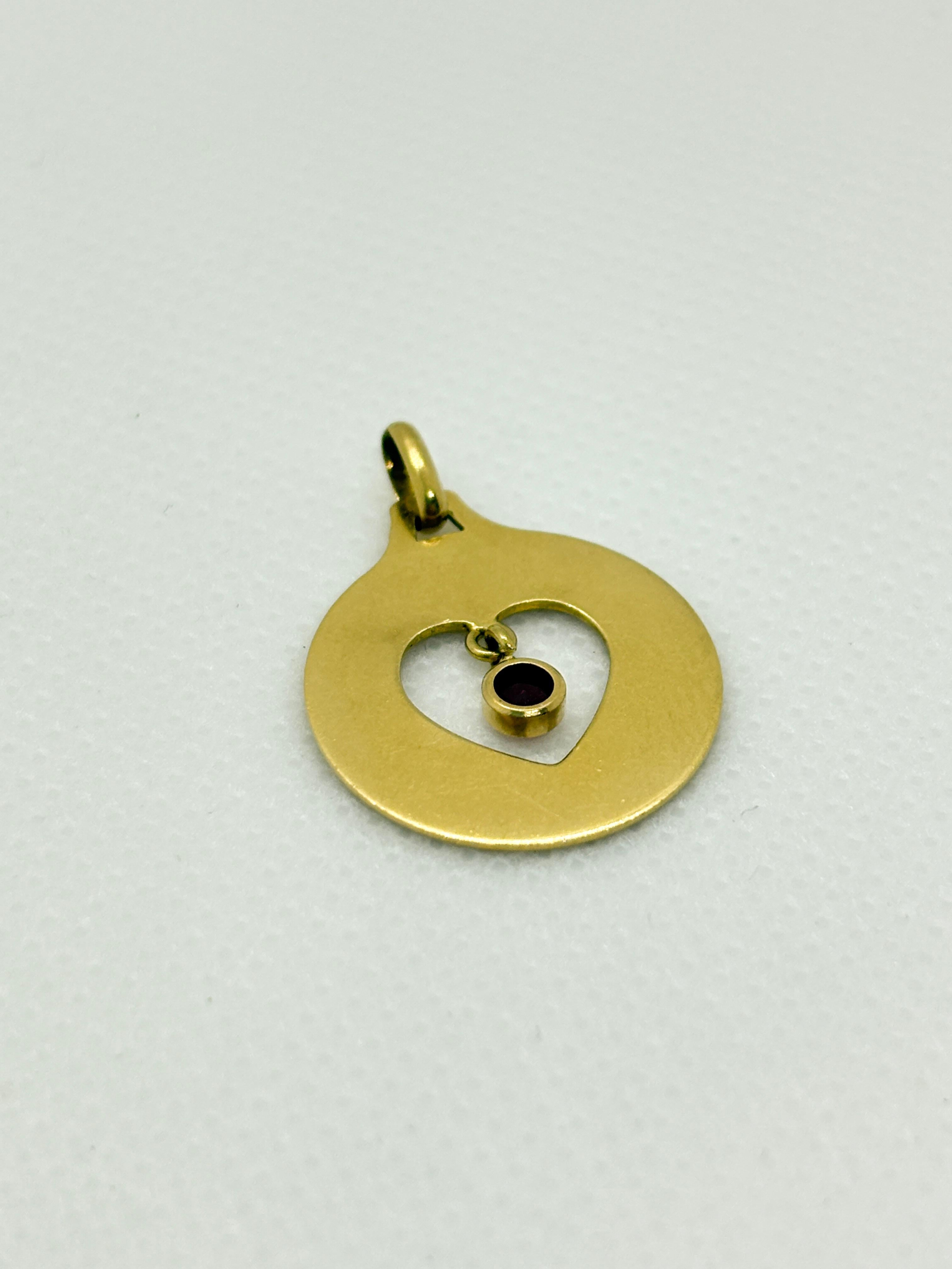 Raro ciondolo d'oro vintage 18k 