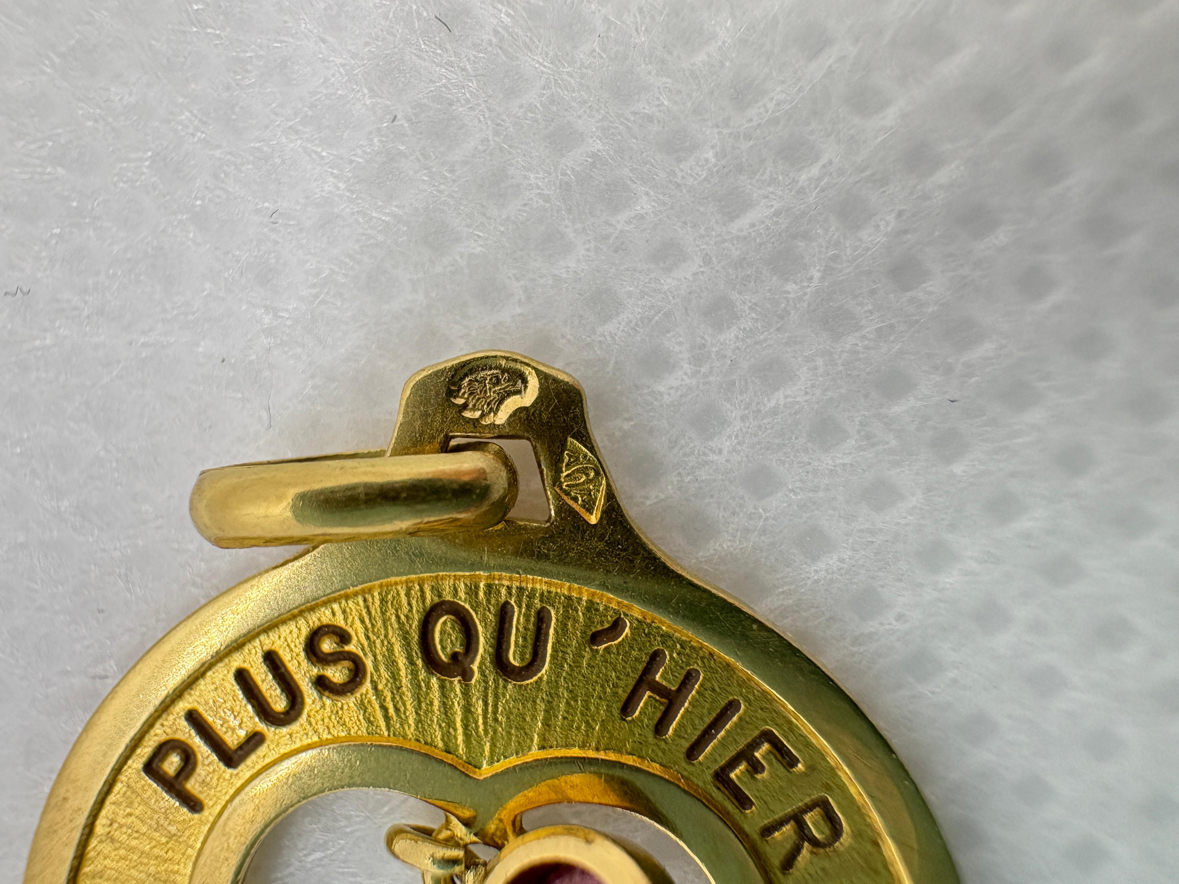 Raro ciondolo d'oro vintage 18k 