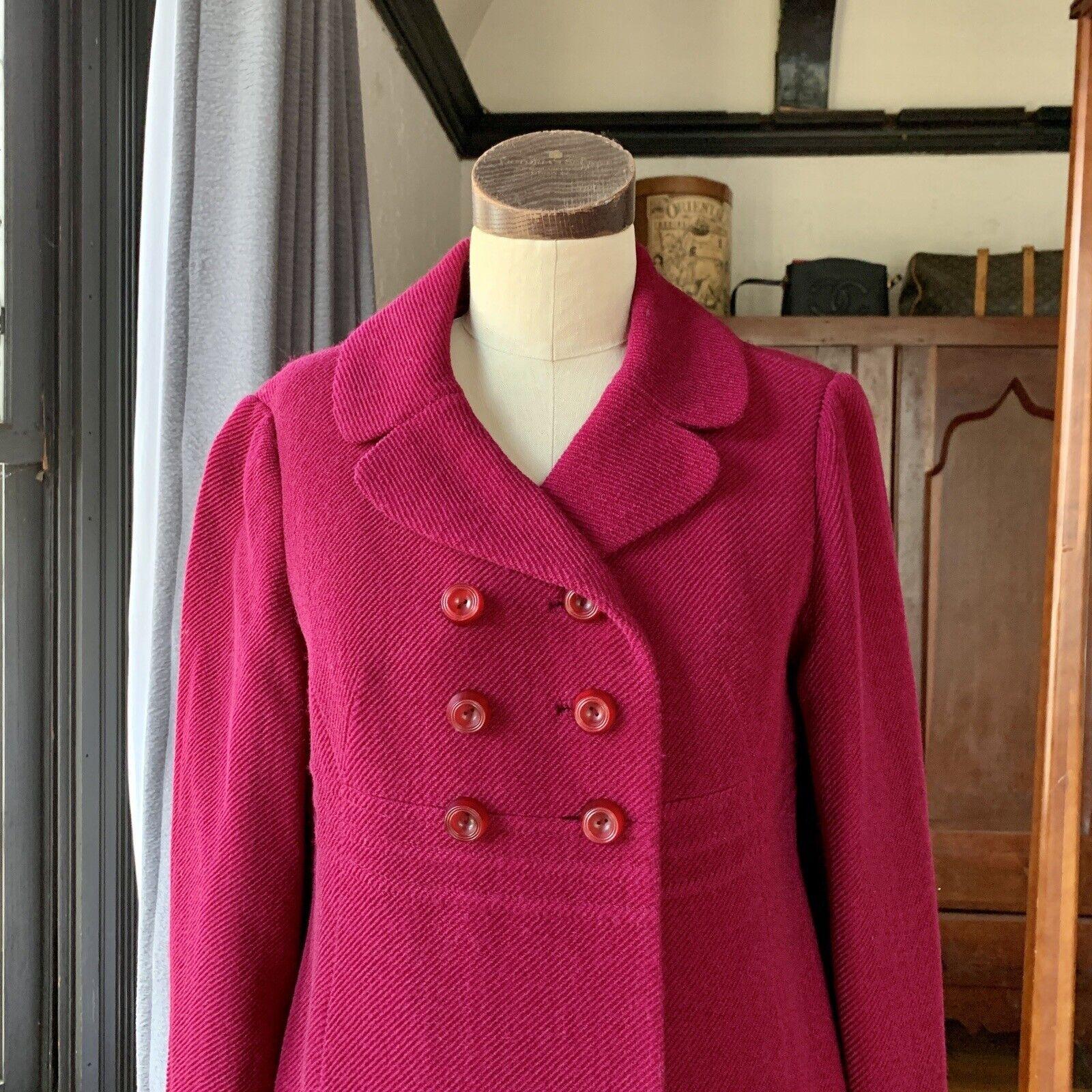 RARE Vintage 1940er Jahre PRINCE FASHION Erbsenkleid HONG KONG DESIGNER Mantel Jacke S/M Damen im Angebot