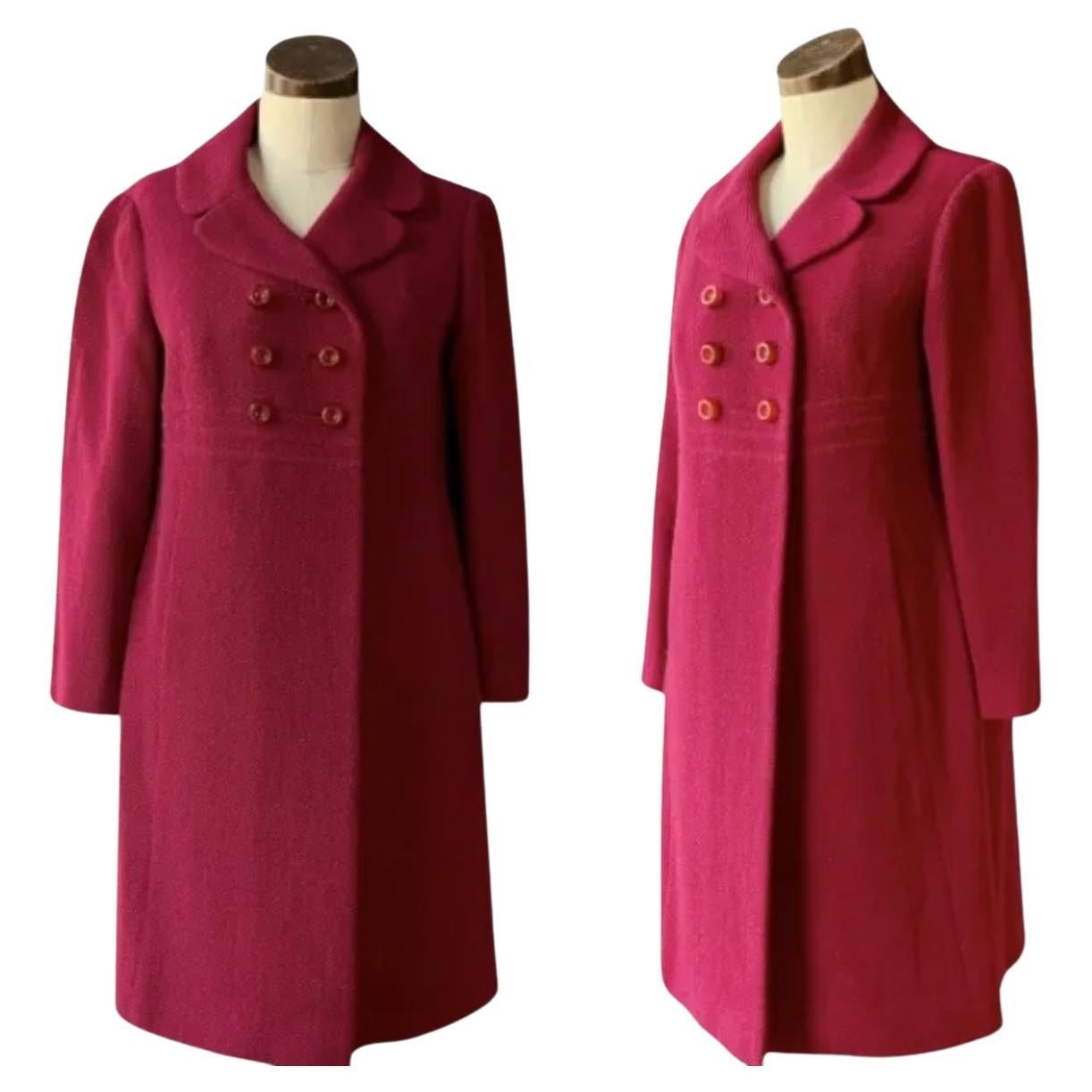 RARE Vintage 1940s PRINCE FASHION Pea Dress HONG KONG DESIGNER Coat Jacket S/M For Sale