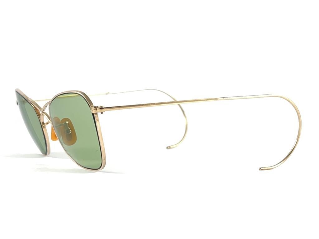 Seltene Vintage 1940er Ray Ban Kleinste Größe 12K Gold gefüllte B&L-Sonnenbrille, Vintage im Angebot 4