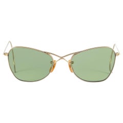 Seltene Vintage 1940er Ray Ban Kleinste Größe 12K Gold gefüllte B&L-Sonnenbrille, Vintage