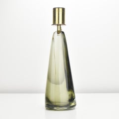 Rara base de lámpara de sobremesa vintage de cristal artístico de los años 50, atribuida a Paolo Venini