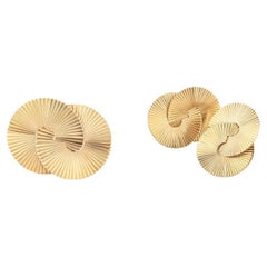 Cartier, raro set di fermagli per orecchie e spille in oro vintage degli anni '50