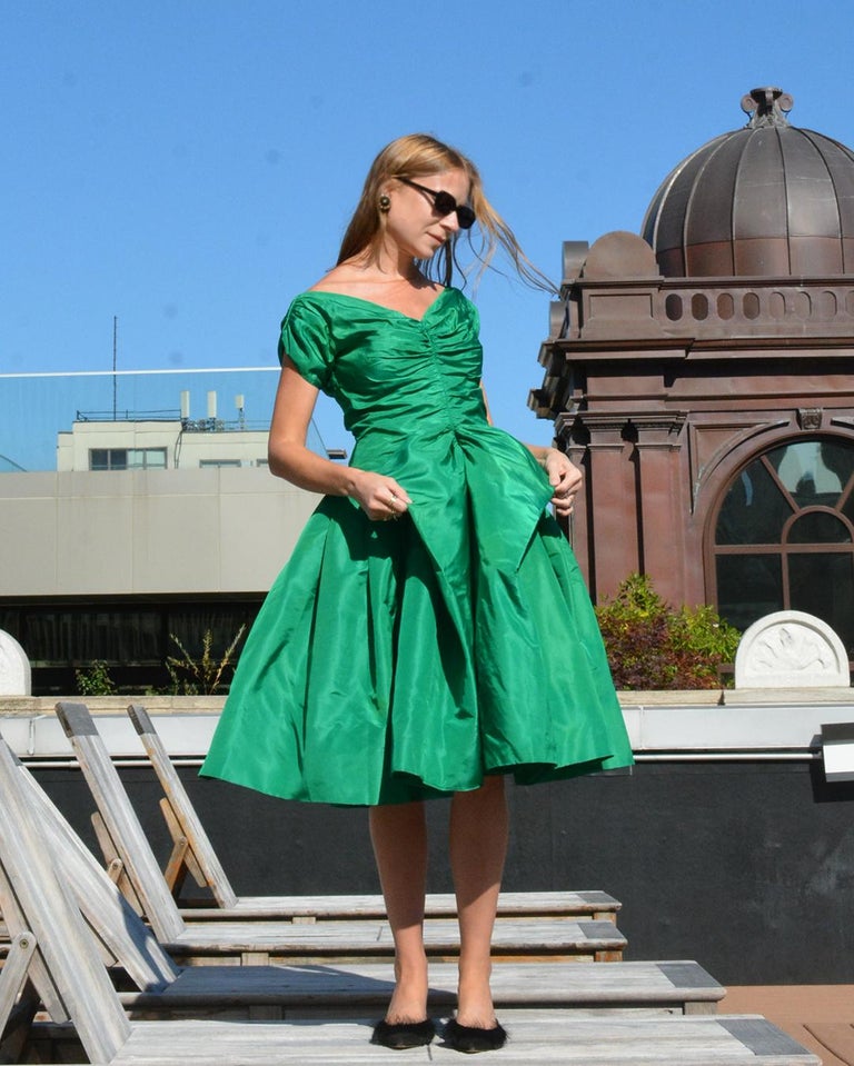 Party 1950 Cocktail Dresses For Sale Vintage 50s 1950s Party Dress Cocktail  Black Taffeta Full Skirt