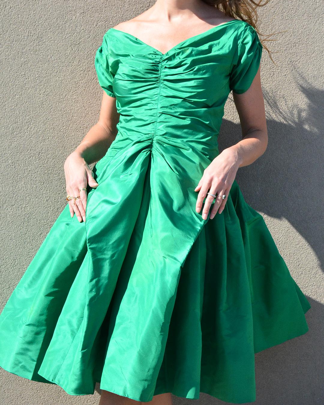 Raro abito da festa in seta Helen Rose vintage del 1950 in vendita 3