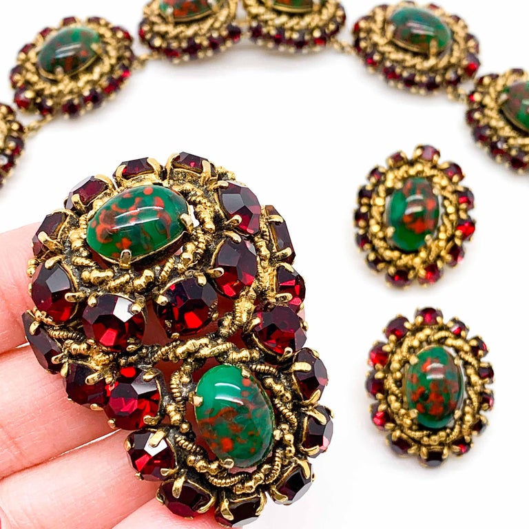 Rare Vintage 1964 Christian Dior byMarc Bohan 3 Pc Ruby Paste and Art ...