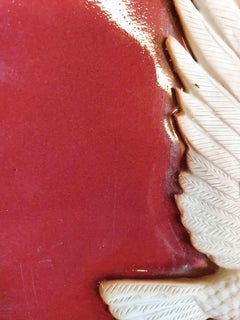 Rare Vintage 1970-1990 Chinese Porcelain PROC Relief Plate Bird of Prey China