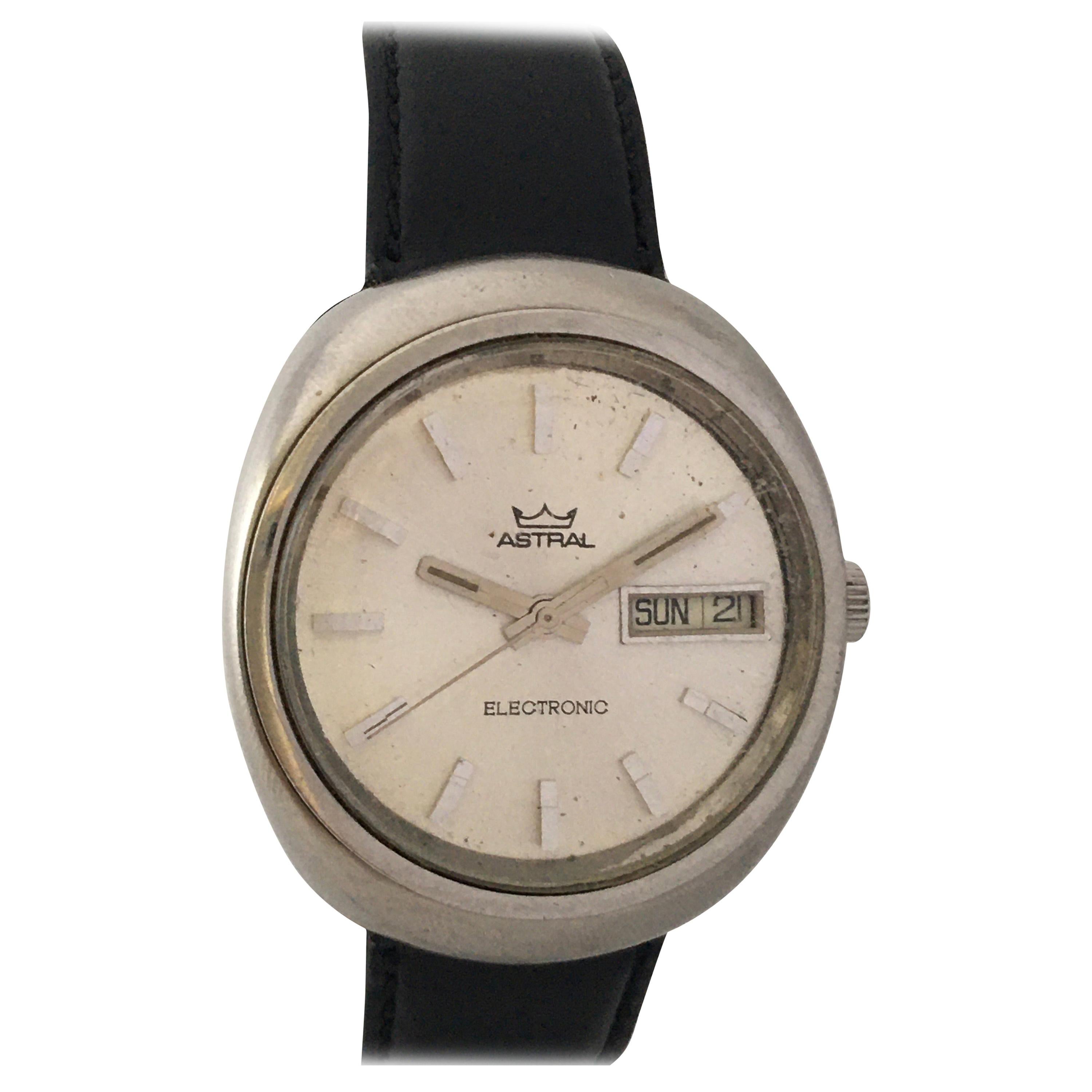 Rare Vintage 1970s ASTRAL Steel Electronic Watch For Sale