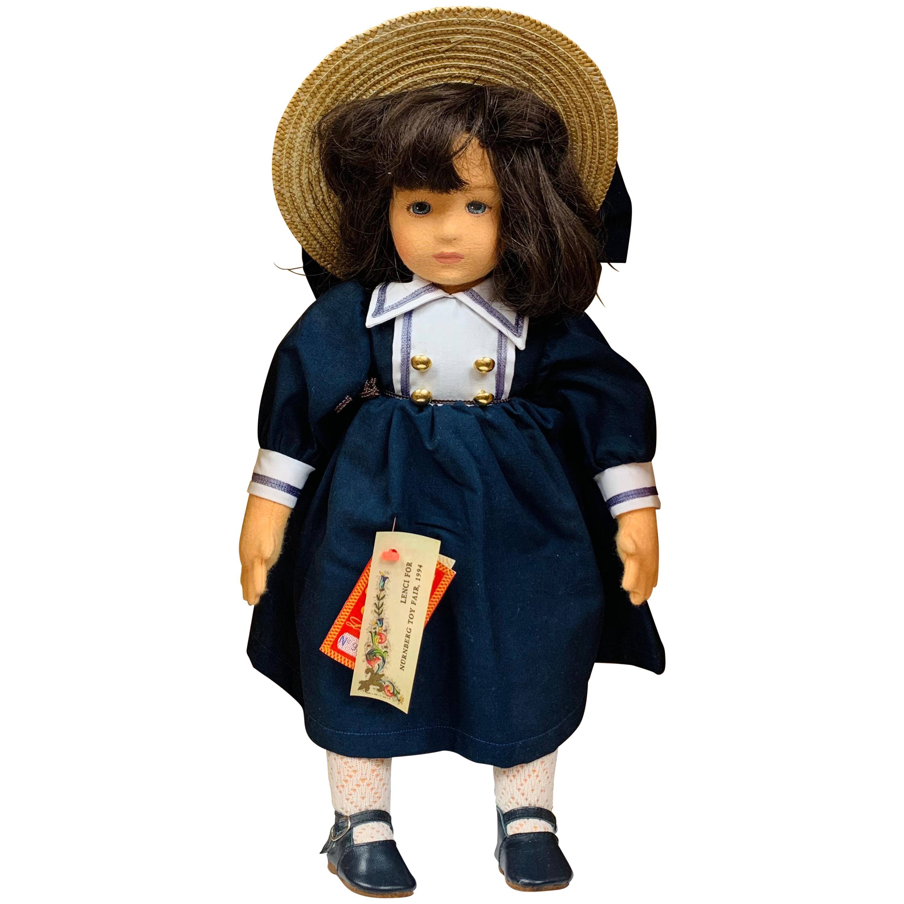 Rare Vintage 1980s Lenci Doll, Serial Number 46 For Sale