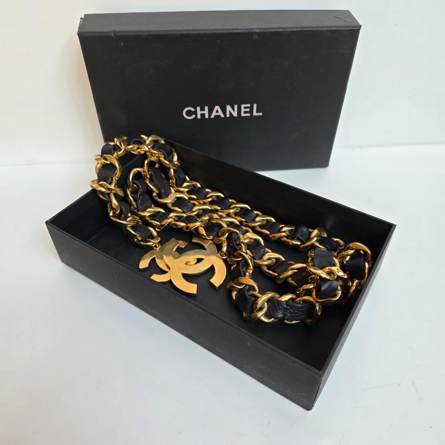 Seltener Vintage 1990er Chanel Large CC Chunky Double Layered Belt im Angebot 1