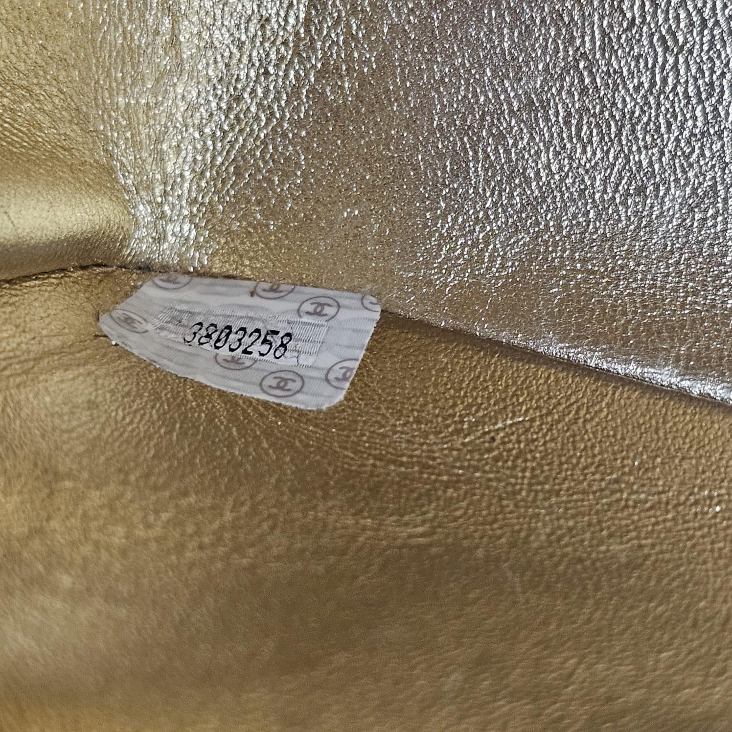 Rare Vintage 1990s Chanel Metallic Ombre Lambskin Quilted Top Handle Bag 11