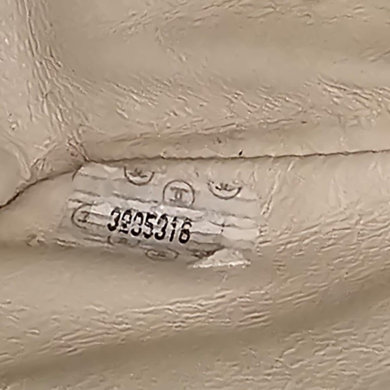 Rare Vintage 1990s Chanel Pink and White Stripe Canvas Flap Bag 10