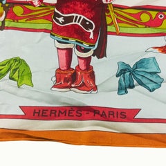 Rare Vintage 1992 Hermès "Kachinas" 90cm Luxury Silk Scarf By Kermit Oliver