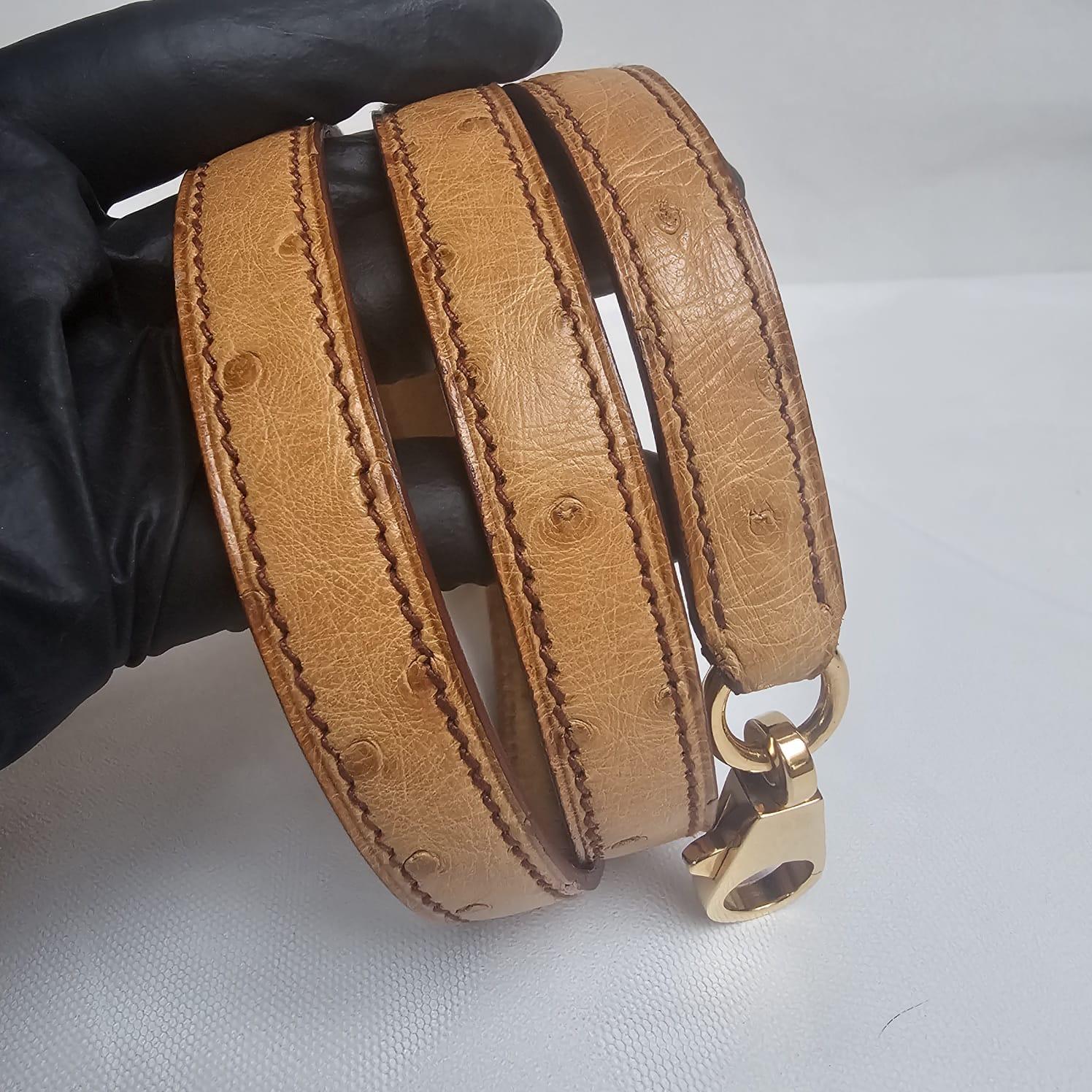 Rare Vintage 1993 Hermes Autruche Naturel Sac Kelly 28 12