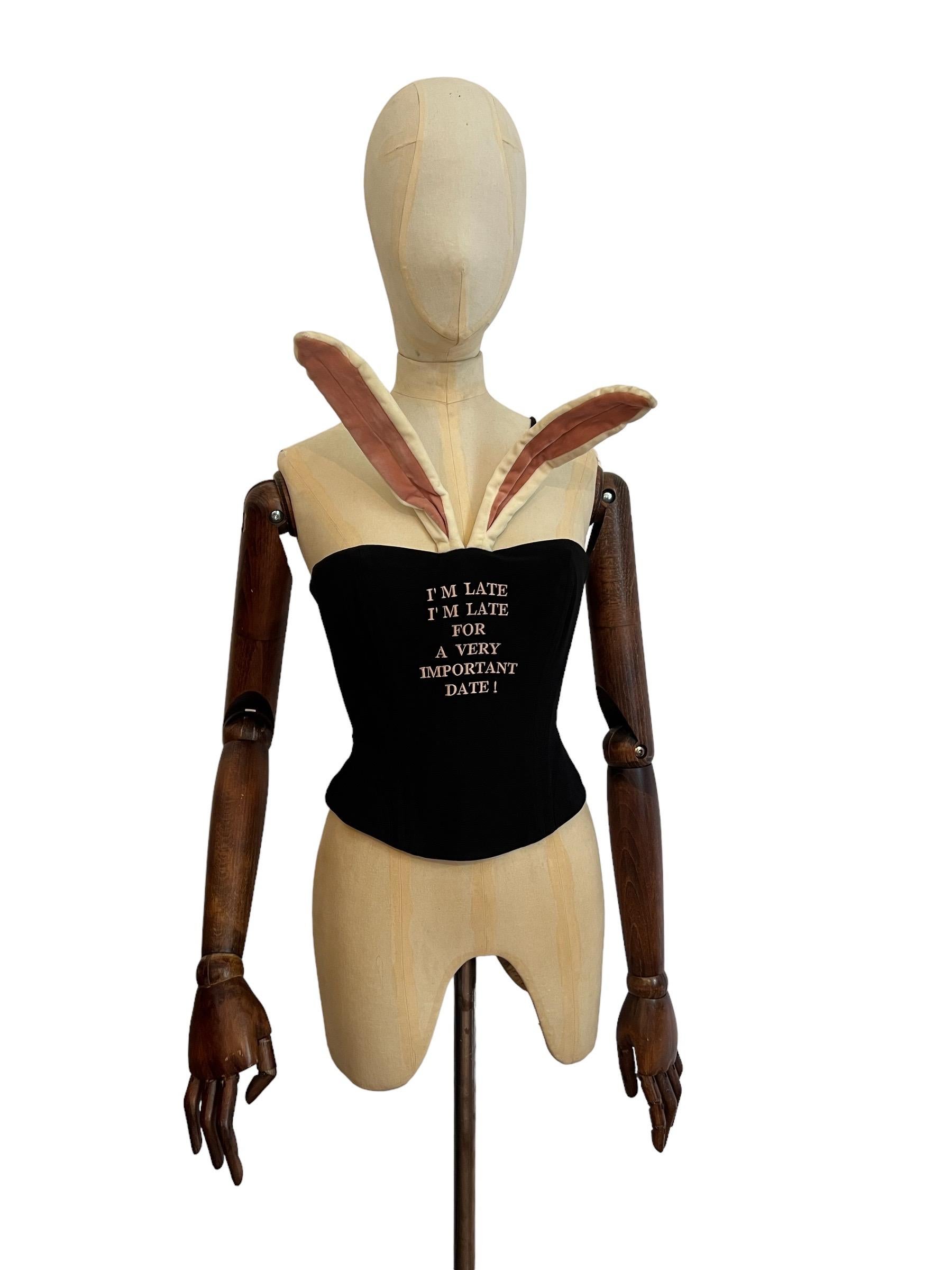 Rare Vintage 1995 MOSCHINO Cheap and Chic Bunny Rabbit Corset Bustier ...
