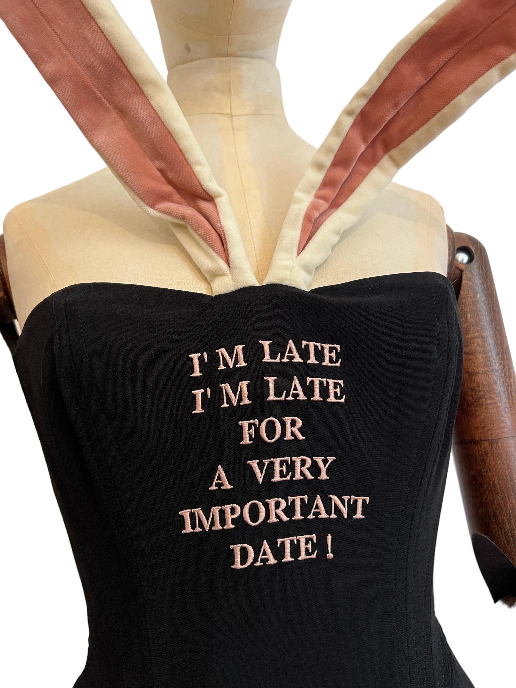 Rare Vintage 1995 MOSCHINO Cheap and Chic Bunny Rabbit Corset Bustier ...