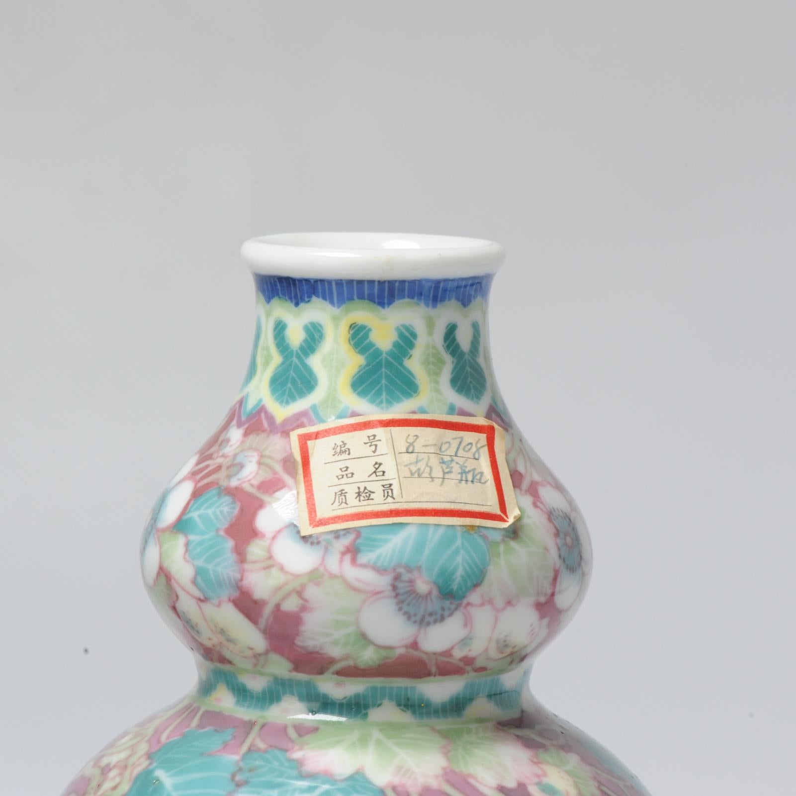 Rare Vintage 20c Chinese Porcelain Proc Lemon Vases China Underglaze For Sale 11