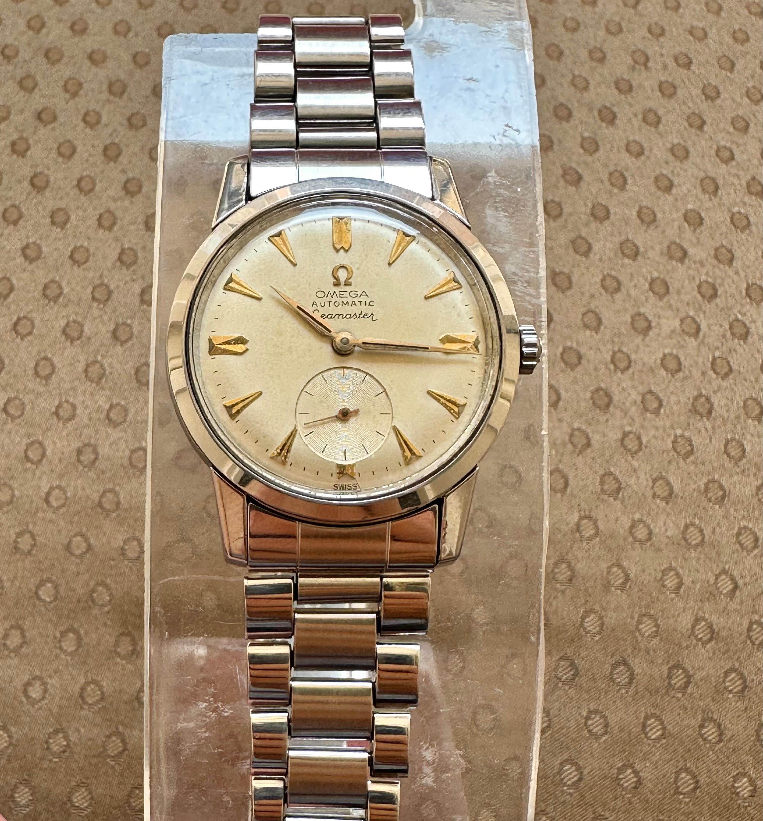 Marque : Omega

Modèle : Seamaster

Numéro de référence : 14767-61

Pays de fabrication : Suisse

Mouvement : Automatique

Matériau du boîtier : Acier inoxydable

Dimensions : Largeur du boîtier : 34 mm. (sans couronne)

Type de bande : Acier