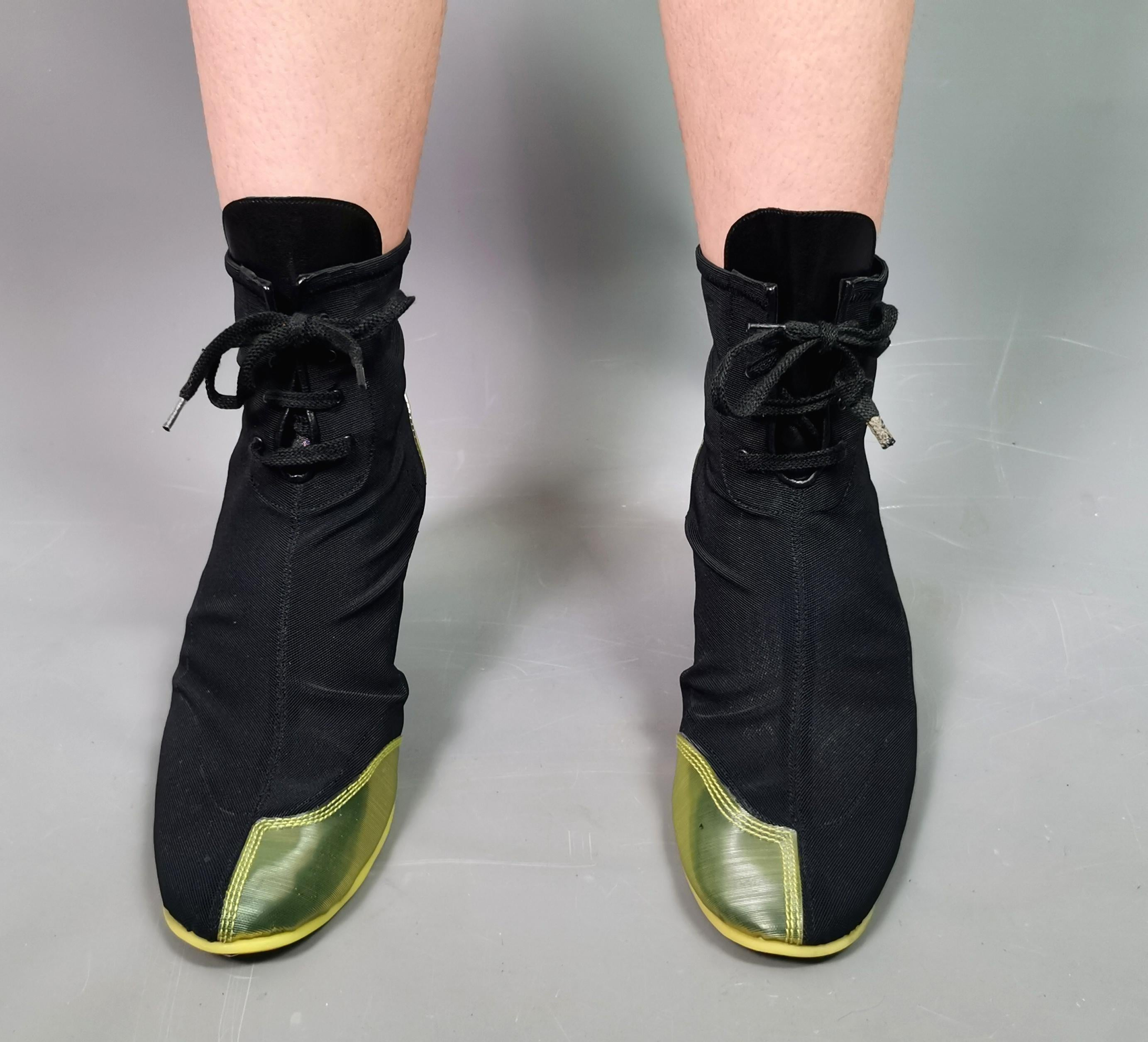 Women's Rare vintage 90s DKNY sneaker boots, boxed  For Sale