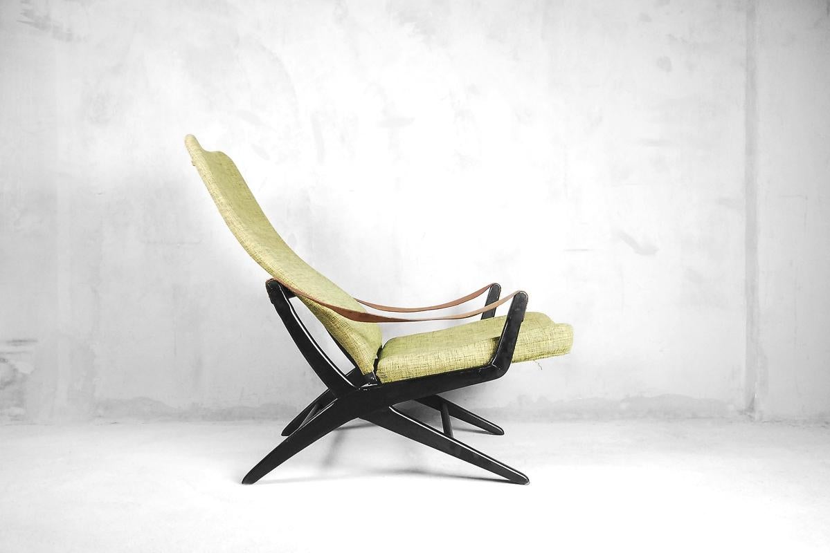 Rare Vintage Adjustable Joker Easy Chair by Bengt Ruda for Ikea, Sweden, 1950s For Sale 1