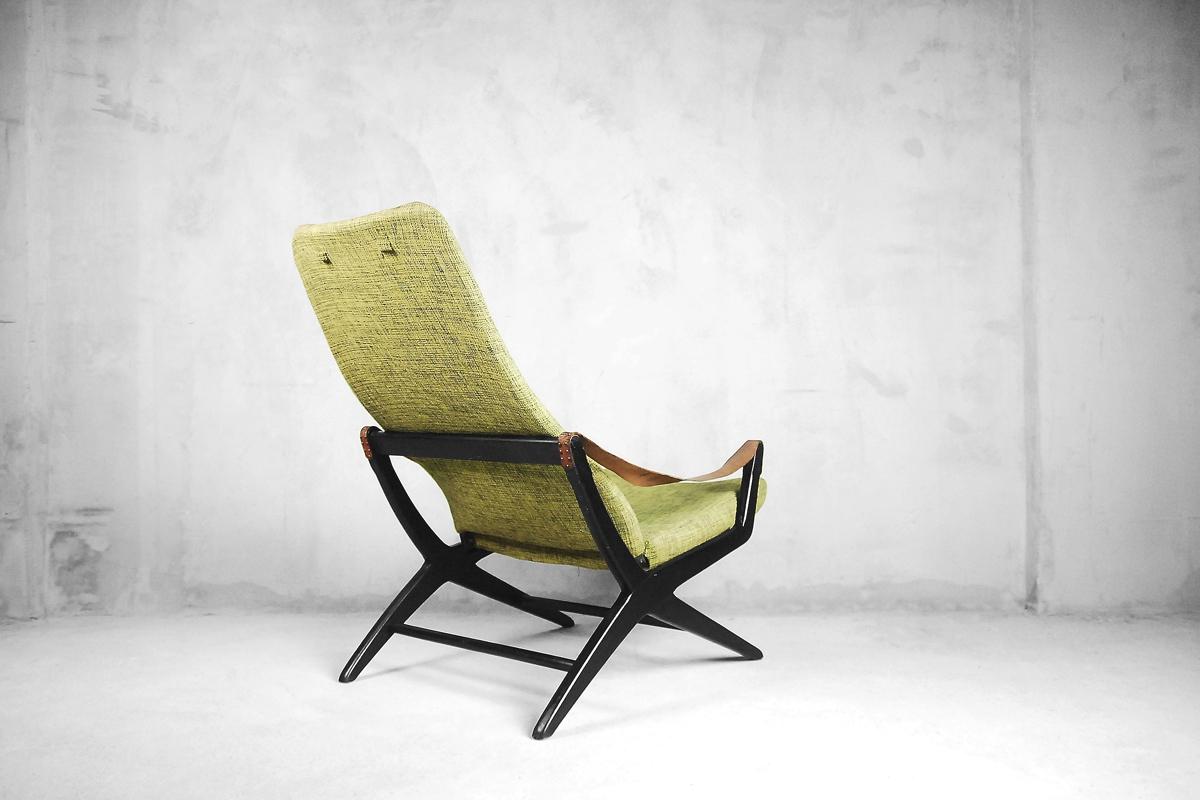 Rare Vintage Adjustable Joker Easy Chair by Bengt Ruda for Ikea, Sweden, 1950s For Sale 3