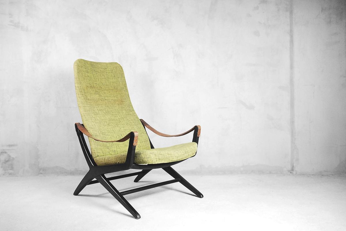 Rare Vintage Adjustable Joker Easy Chair by Bengt Ruda for Ikea, Sweden, 1950s For Sale 6