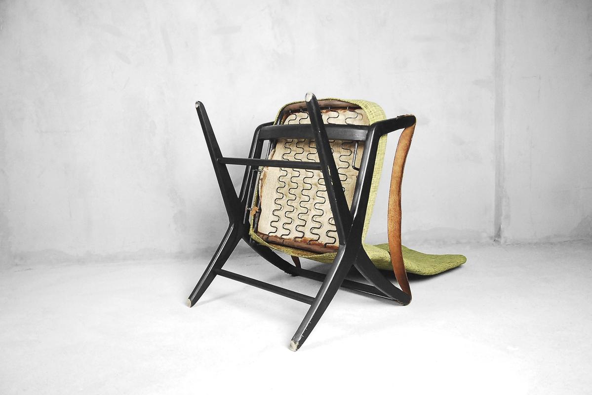 Rare Vintage Adjustable Joker Easy Chair by Bengt Ruda for Ikea, Sweden, 1950s For Sale 7