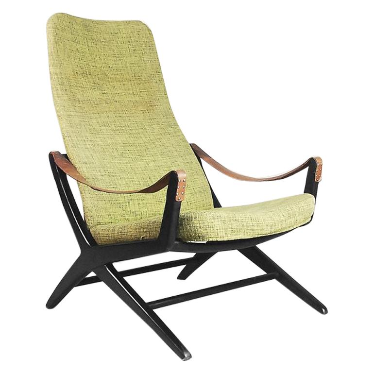 Rare Vintage Adjustable Joker Easy Chair by Bengt Ruda for Ikea, Sweden, 1950s For Sale