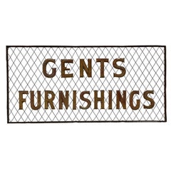 Rare Vintage Advertising Sign for Men's Clothing Store