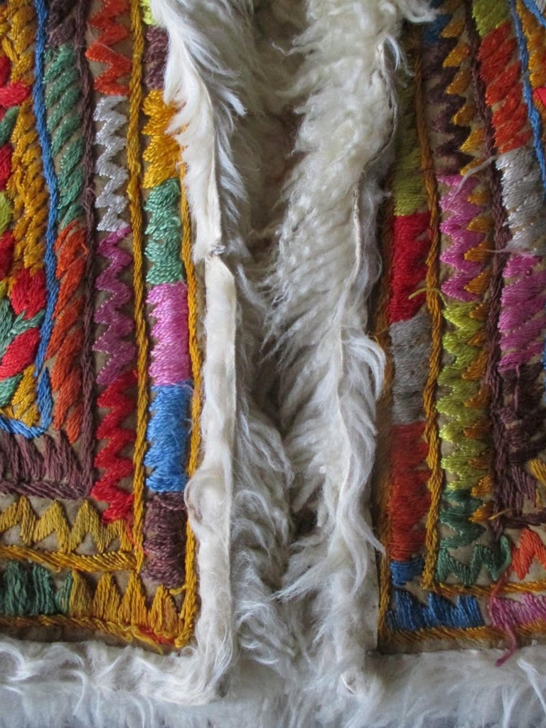 Rare Vintage Afghan Shearling Fur embroidered Vest For Sale at 1stDibs |  afghan coat, embroidered shearling afghan coat, afghan vest