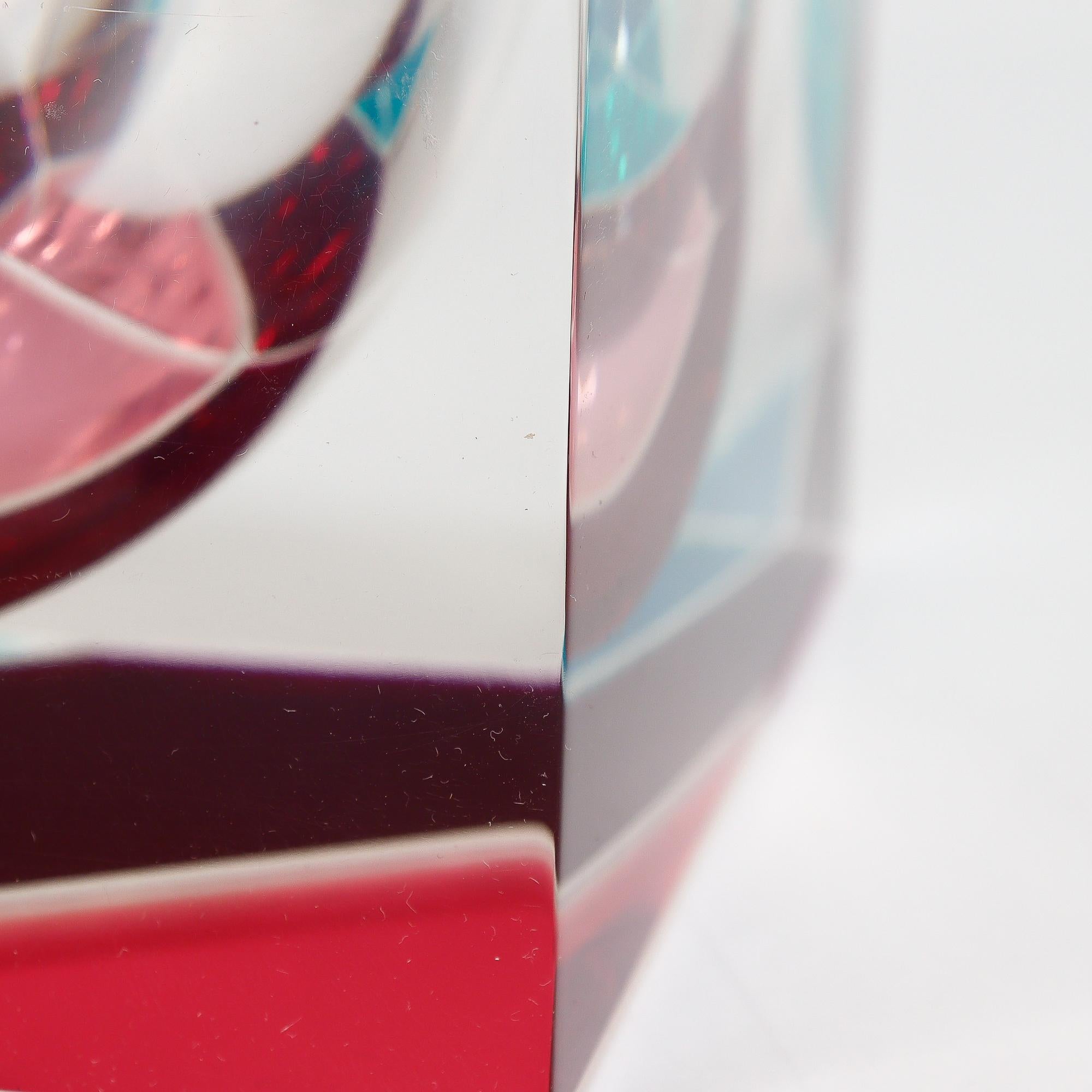 Seltene Vintage Alessandro Albrizzi Polychrome gefärbt Lucite Eiskübel im Angebot 11