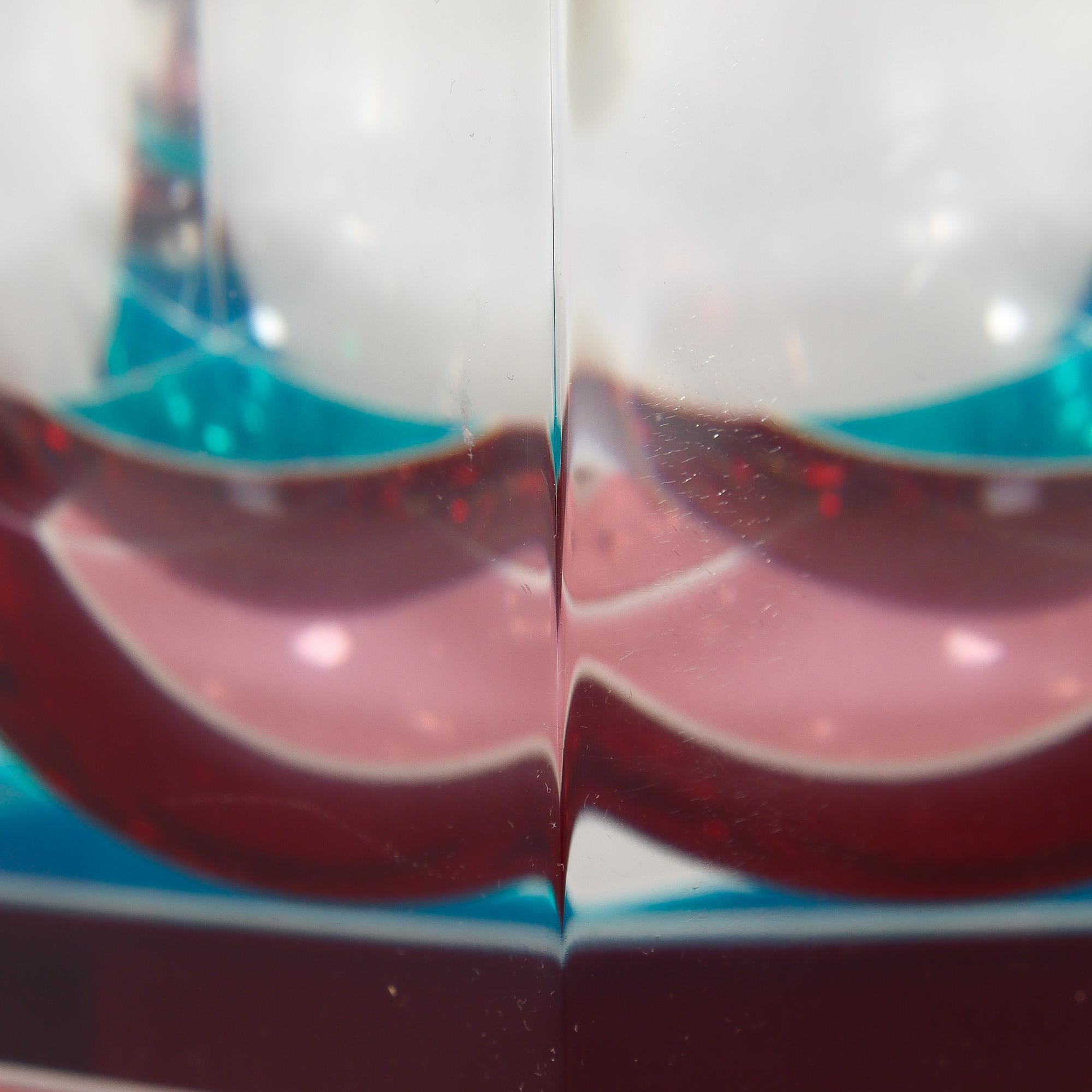 Seltene Vintage Alessandro Albrizzi Polychrome gefärbt Lucite Eiskübel im Angebot 12