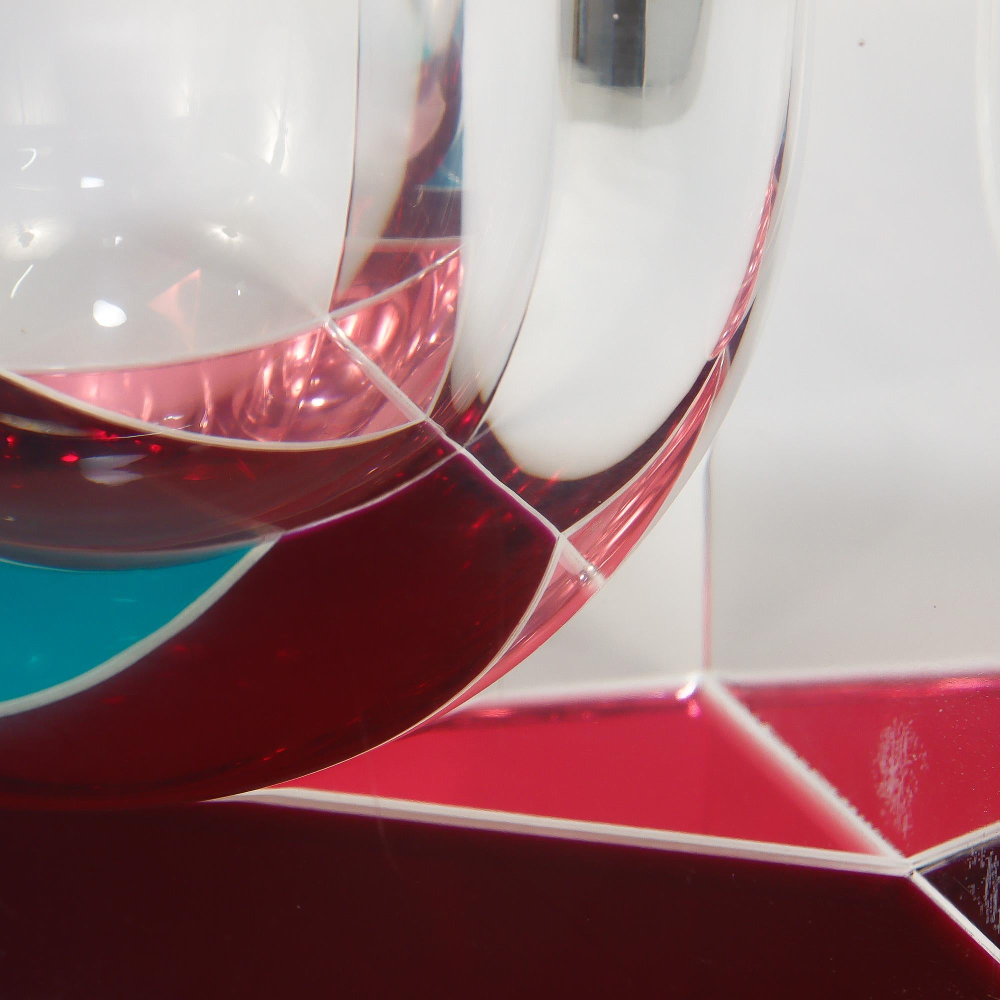 Seltene Vintage Alessandro Albrizzi Polychrome gefärbt Lucite Eiskübel im Angebot 14