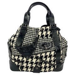 Alexander McQueen - Sac cabas Faithful vintage en tweed pied-de-poule rare