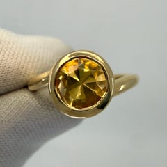 Seltener Vintage-Ring von Angela Cummings aus dem Jahr 1986 mit einem gelb-orangefarbenen Citrin im Rundschliff und 18-karätigem Gold