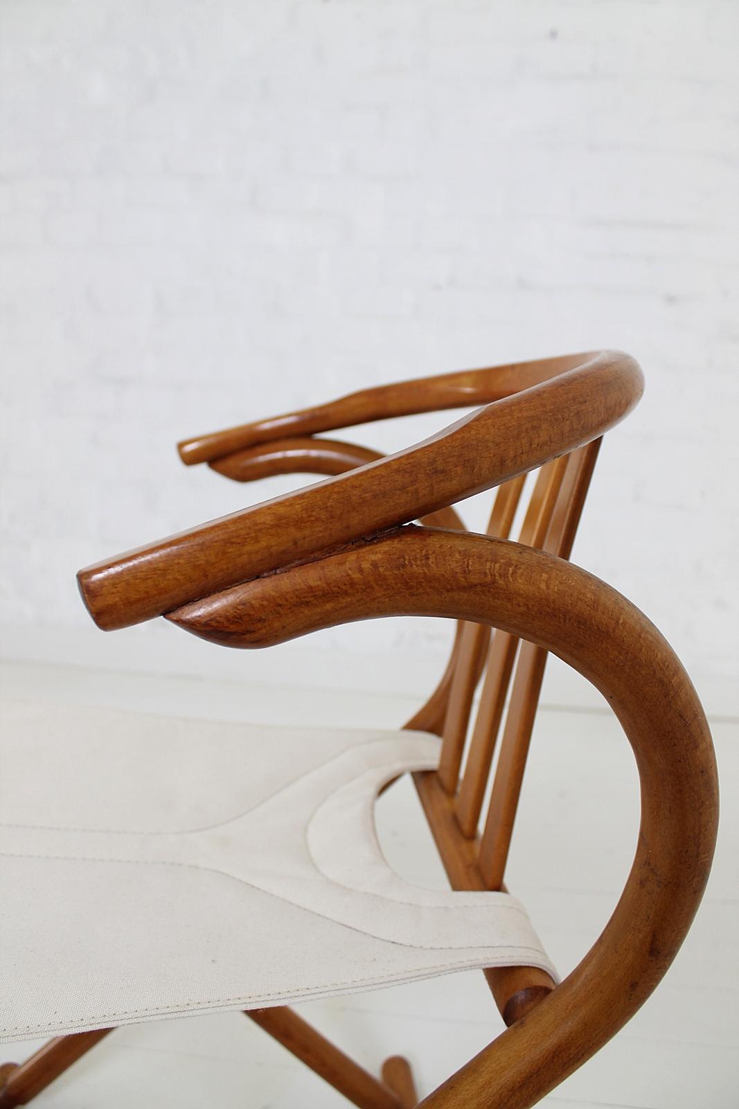 Rare Vintage Bentwood Folding Chair, 1960s 3