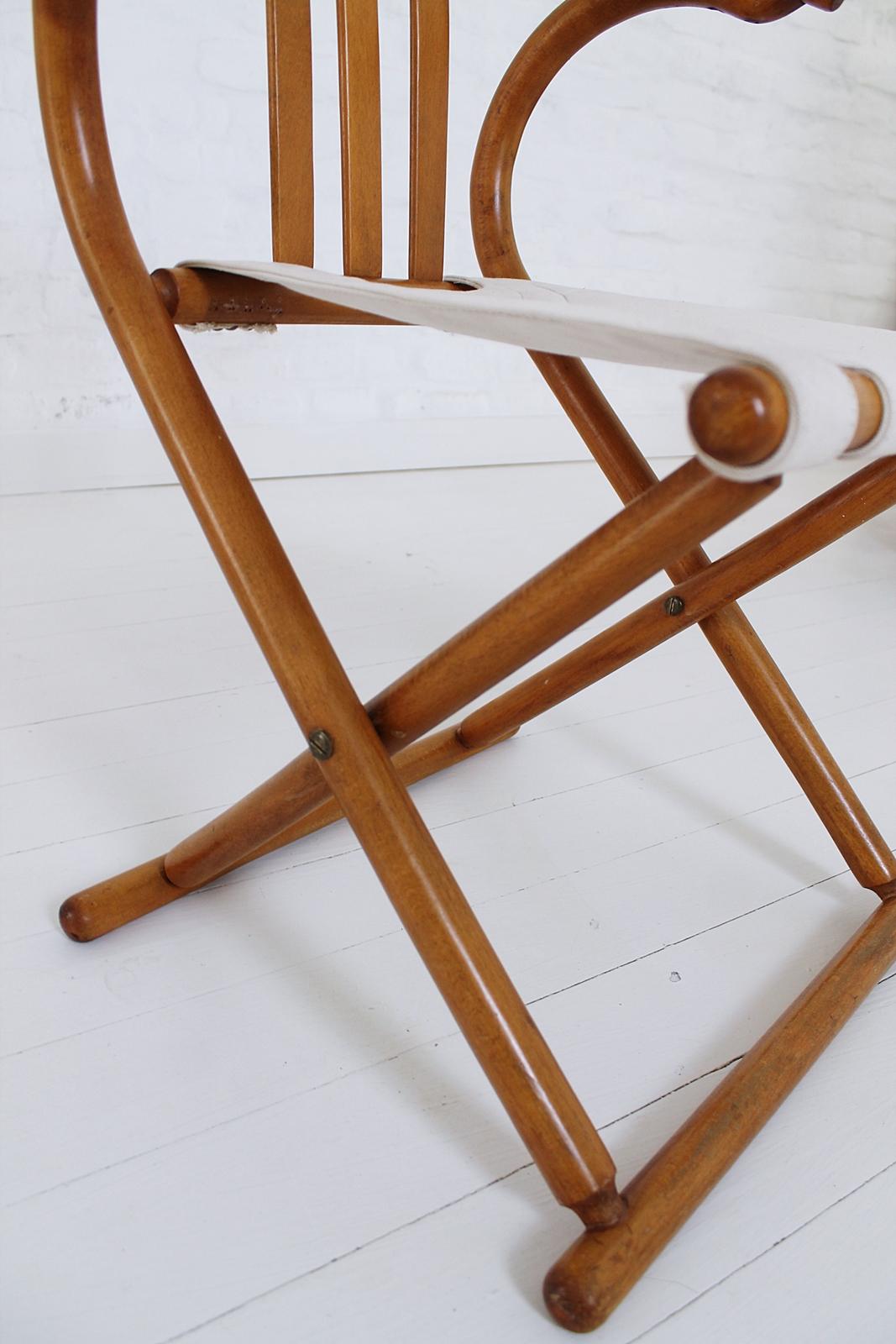 Rare Vintage Bentwood Folding Chair, 1960s 4