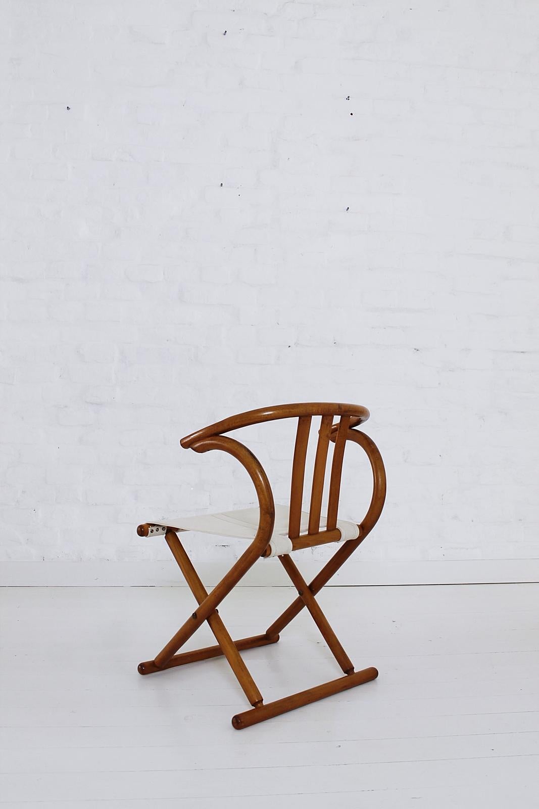 Stained Rare Vintage Bentwood Folding Chair, 1960s