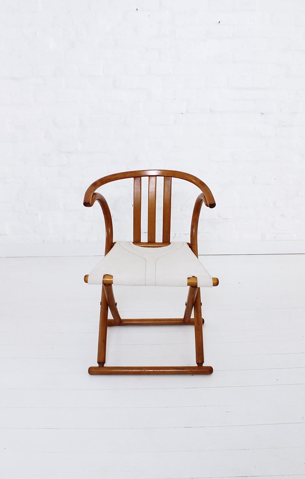 Linen Rare Vintage Bentwood Folding Chair, 1960s