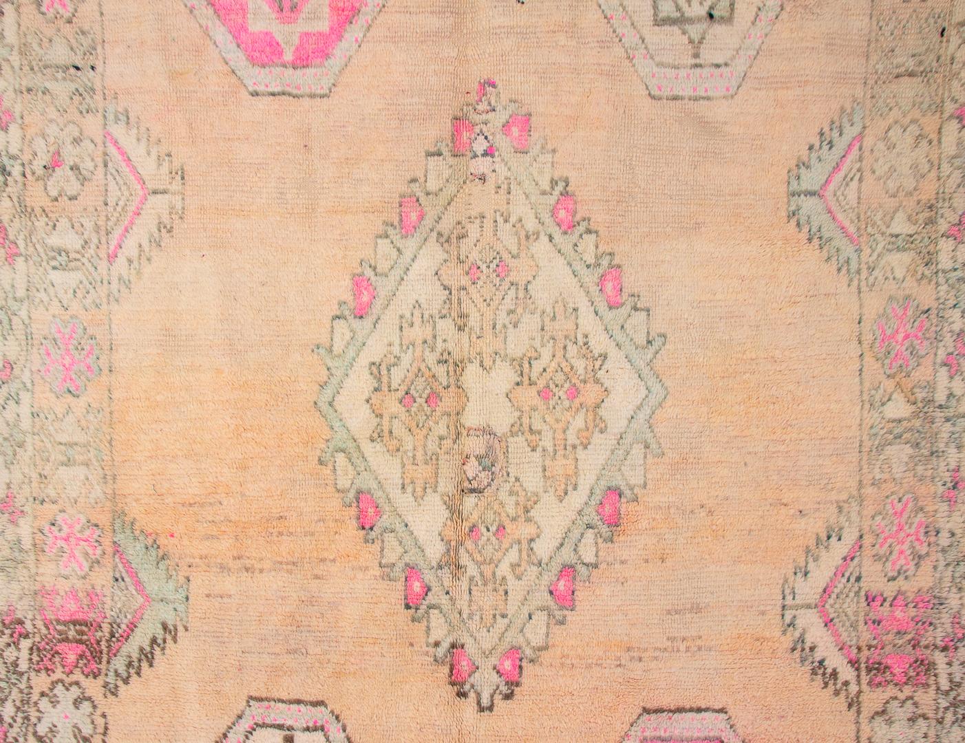 Hand-Knotted Rare Vintage Berber Moroccan Rug, Tribal Style - circa 1950 For Sale