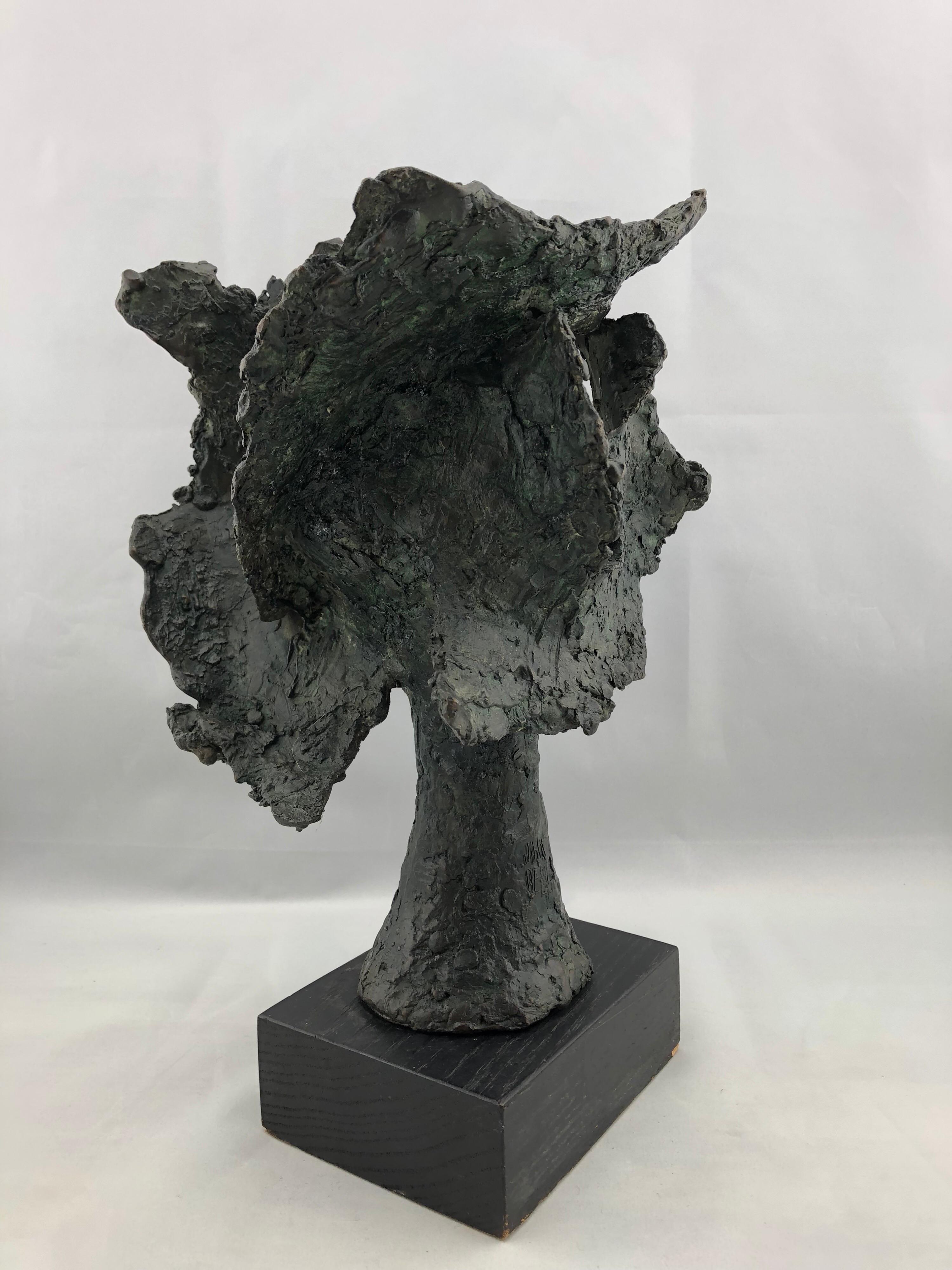 Mid-Century Modern Rare Vintage Bronze Sculpture by Artist John Begg, Signed and Numbered 1 of 1