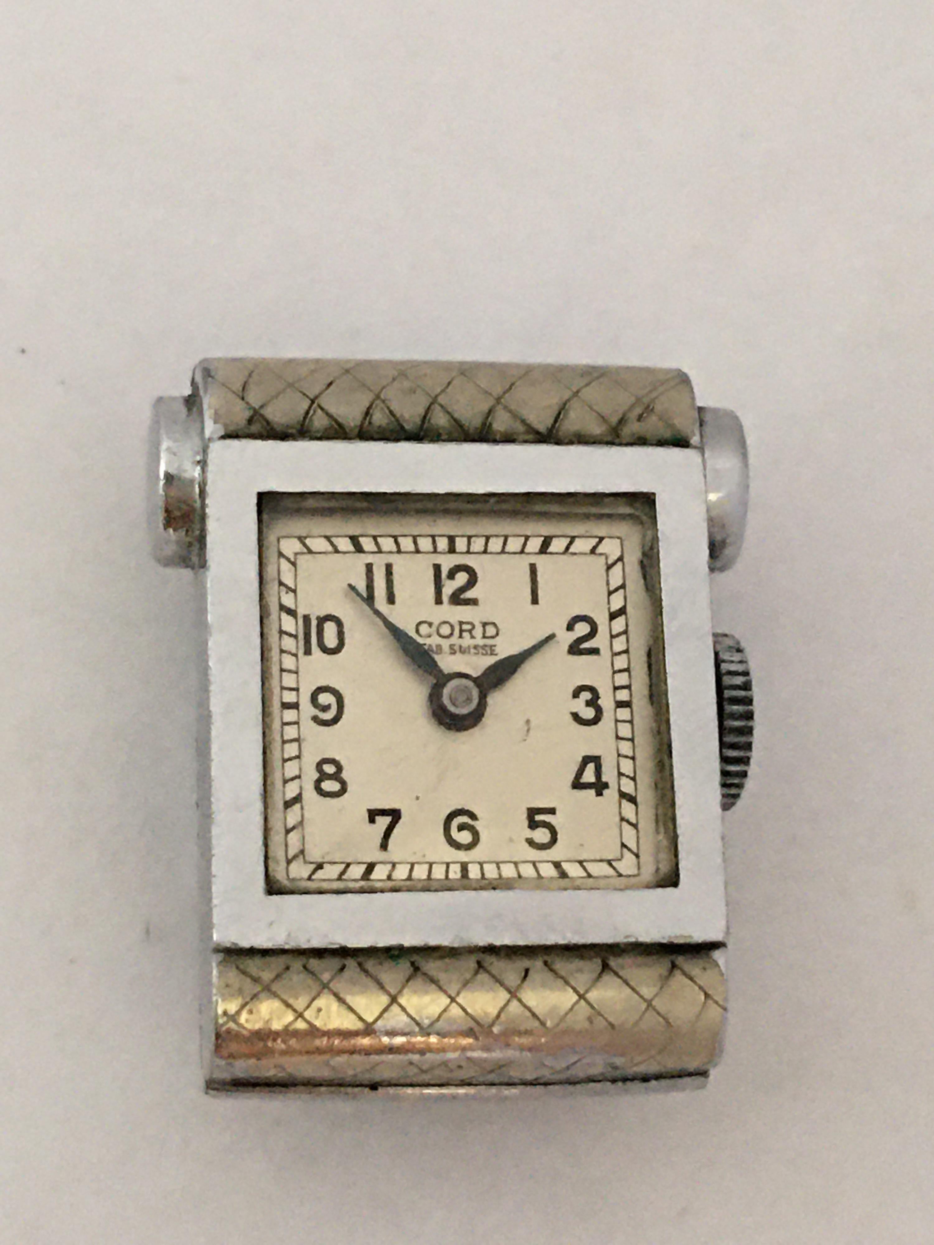 Rare Vintage Brooch / Cufflinks Mechanical Watch For Sale 4