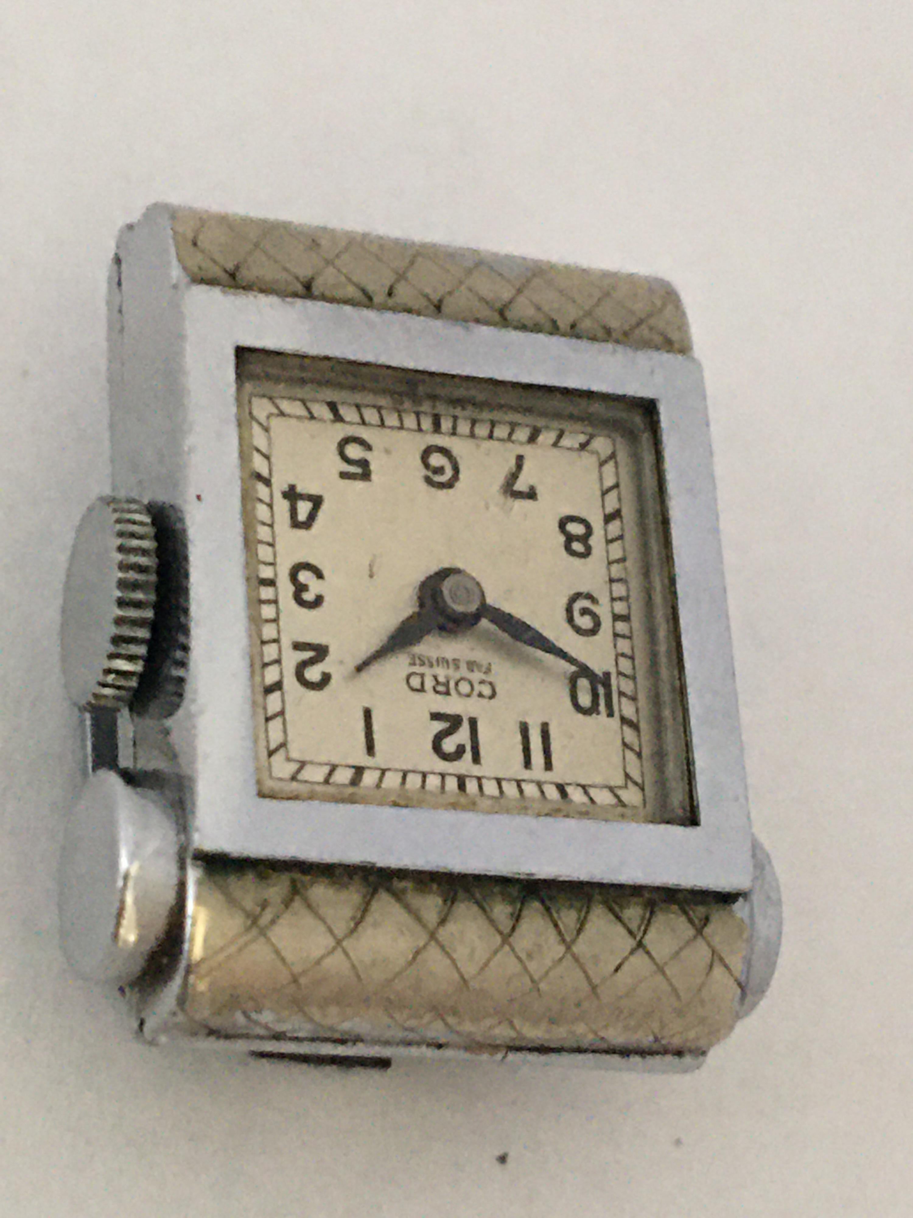 Rare Vintage Brooch / Cufflinks Mechanical Watch For Sale 8